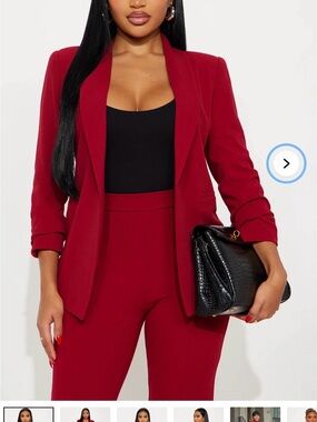 Fashion Nova Women's Red Blazer